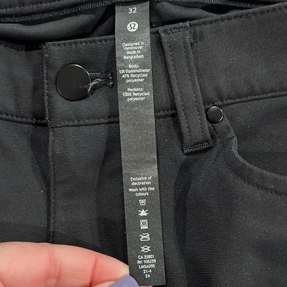 Lululemon Athletica men’s ABC slim fit black pants size 32 - Picture 9 of 12